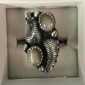 Southwestern Mother of Pearl Sterling Silver Ring